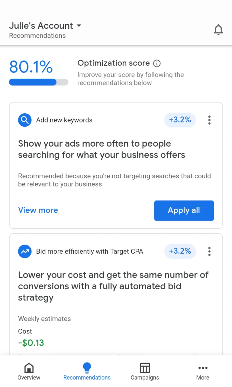Στιγμιότυπο Google Ads 2