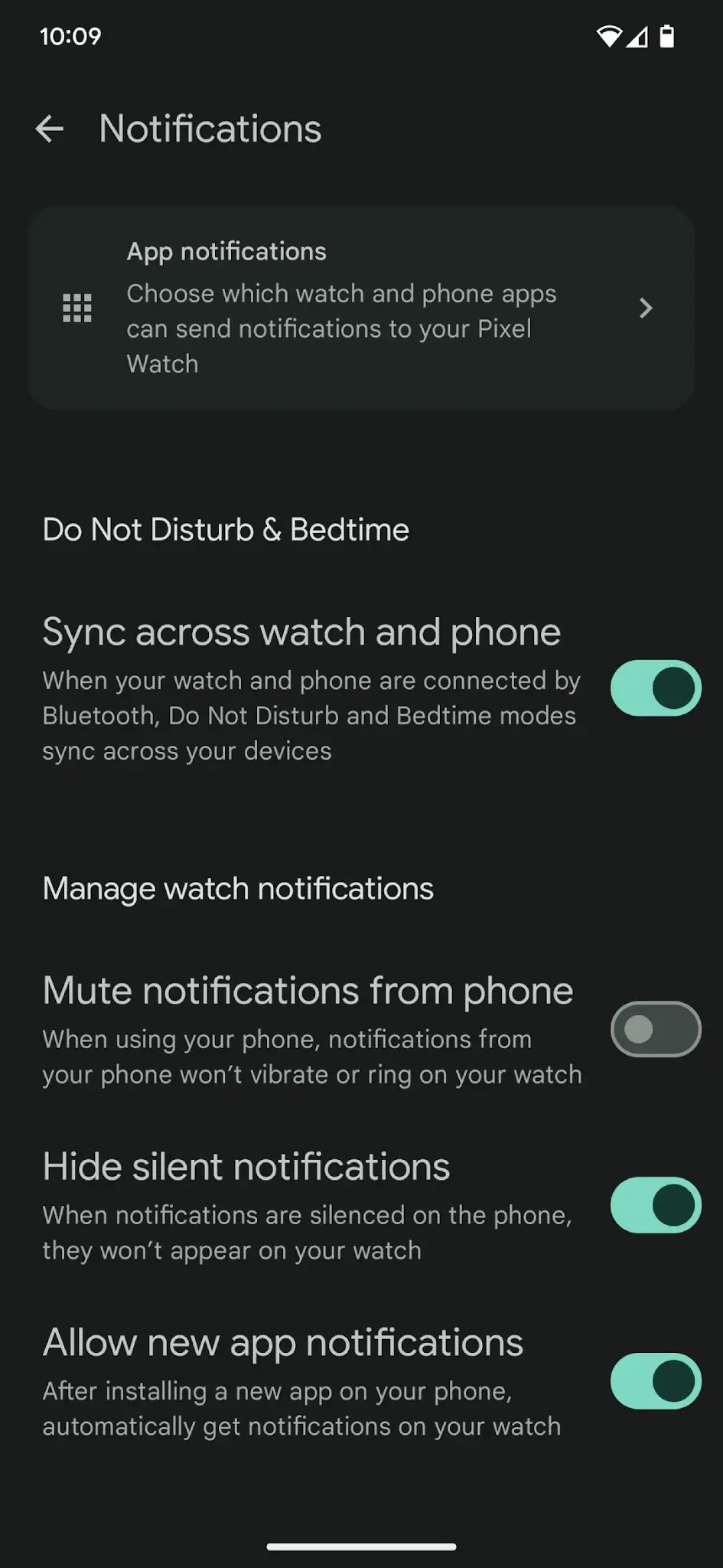 스크린샷 Google Pixel Watch 6
