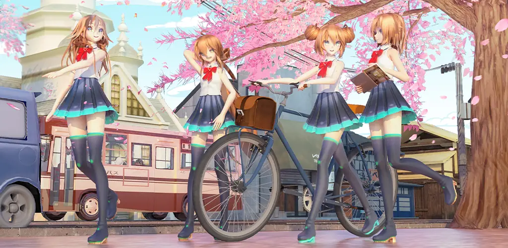 High School Girl Life Sim 3D game cover art for Android