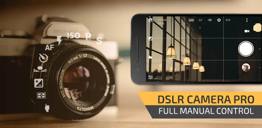 Caméra manuelle: DSLR Camera application cover art for Android
