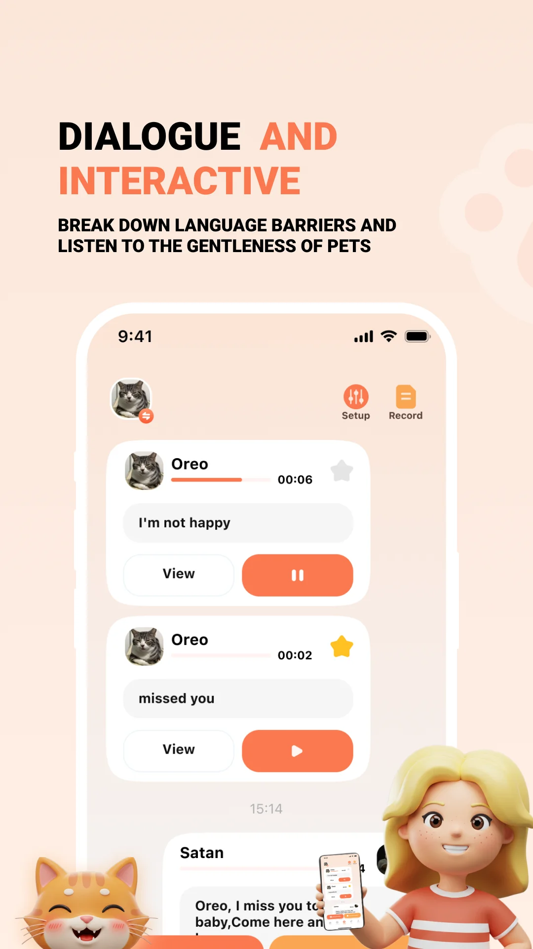 ภาพหน้าจอ Meow Room - Cat translator 4