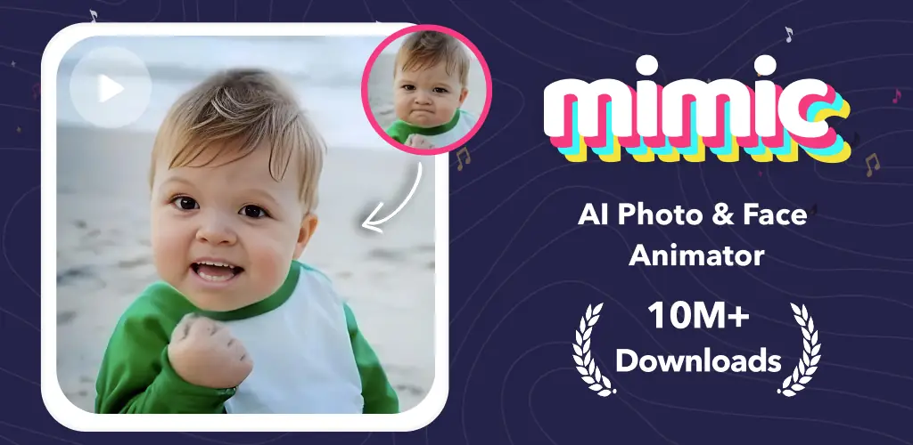Mimic - AI Photo Face Animator app cover art for Android