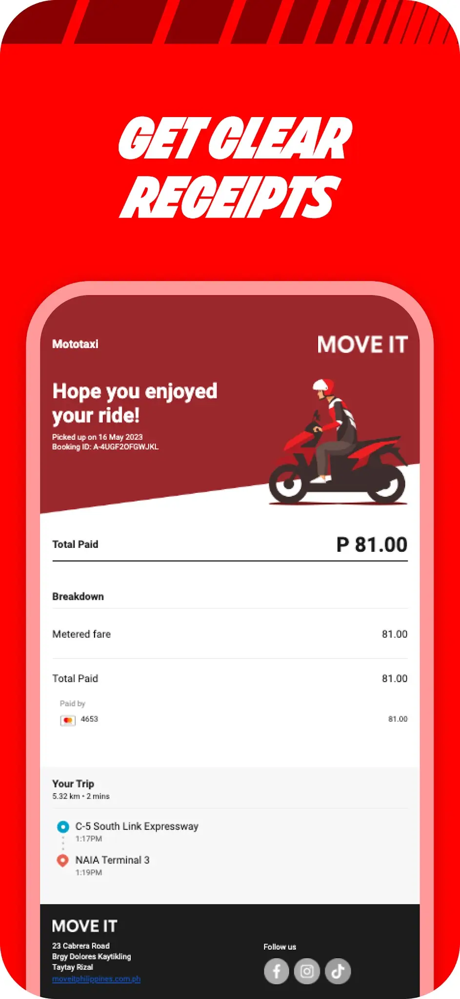 Move It Now - Book Moto Taxi képernyőkép 6