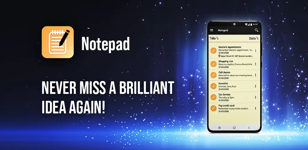 Blocco note – Appunti e liste app copertina per Android