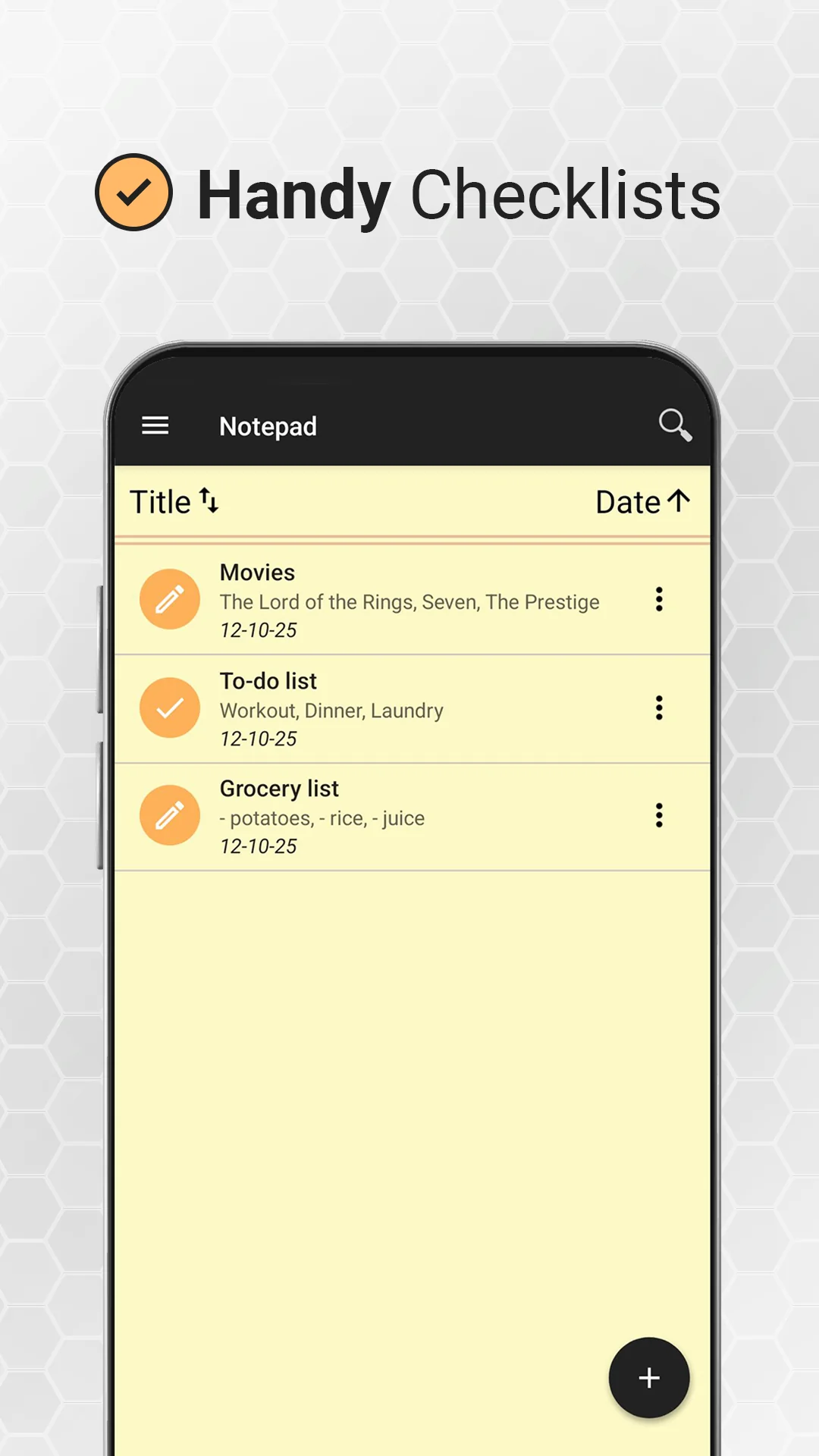Schermata Blocco note – Appunti e liste 5