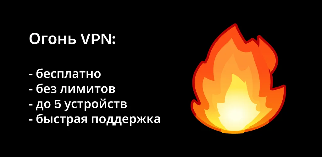 Огонь VPN приложение обложка для Android
