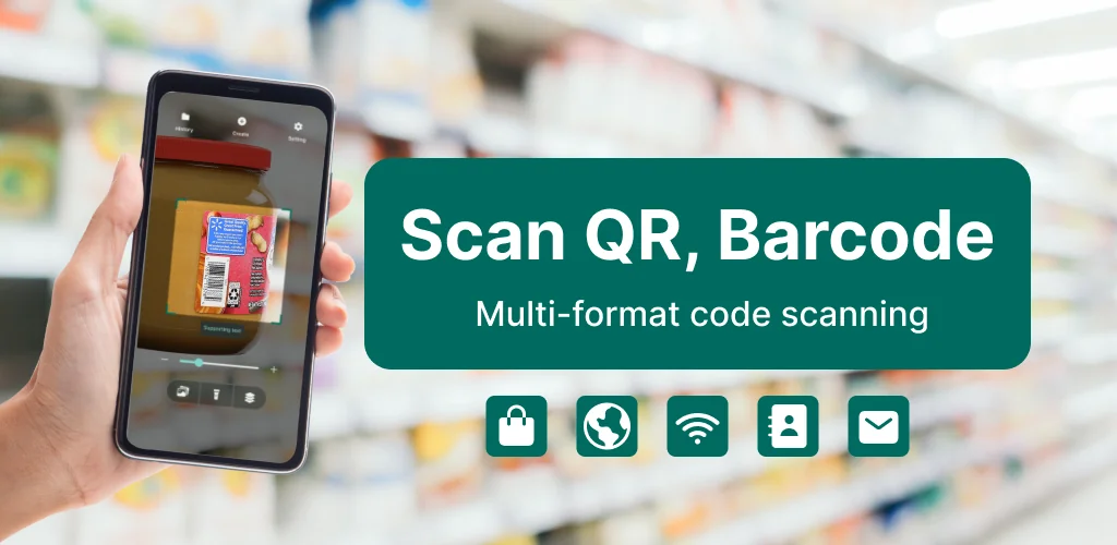 Lecteur QR et Code-barres application cover art for Android