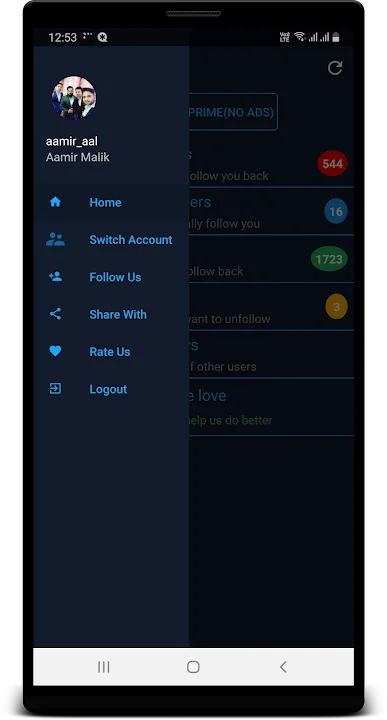 Скриншот Reports+ followers Analytic 5