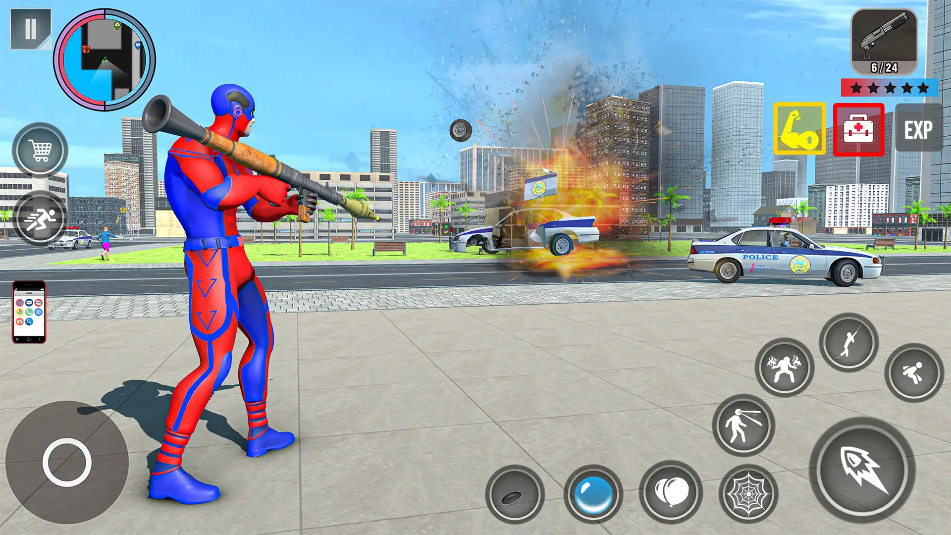 Rope Action City Fighting Game képernyőkép 4