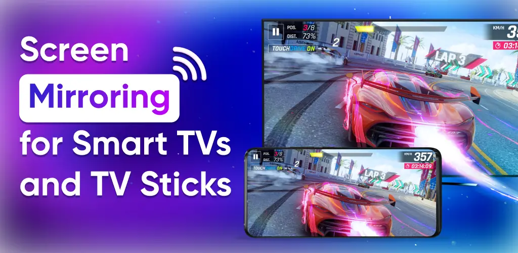 Screen Mirroring TV & Miracast app copertina per Android