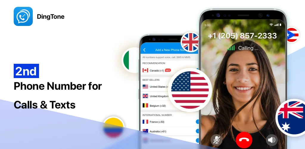 Dingtone: amerikai telefonszám kb borítókép Androidhoz