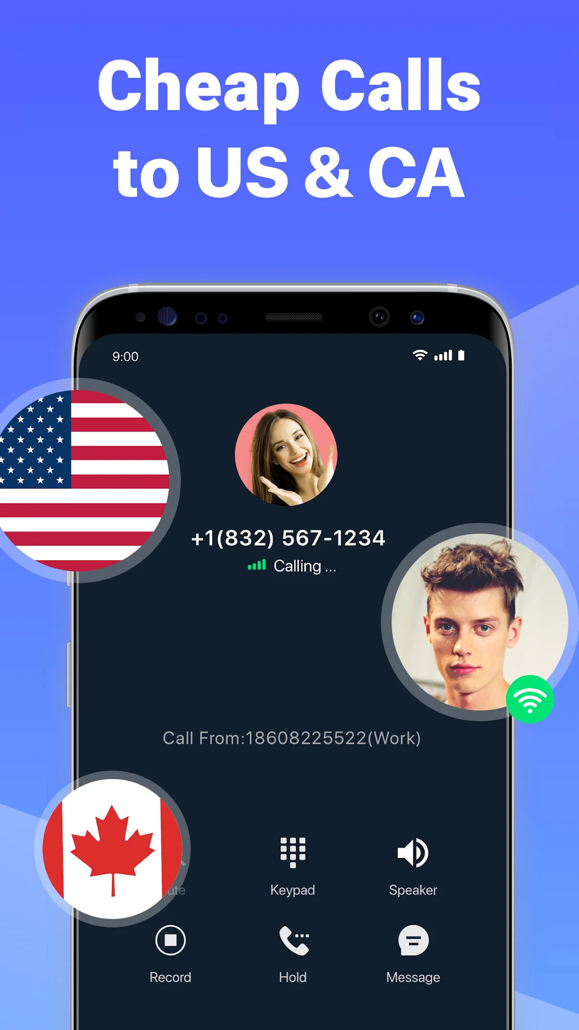 Dingtone: amerikai telefonszám képernyőkép 2