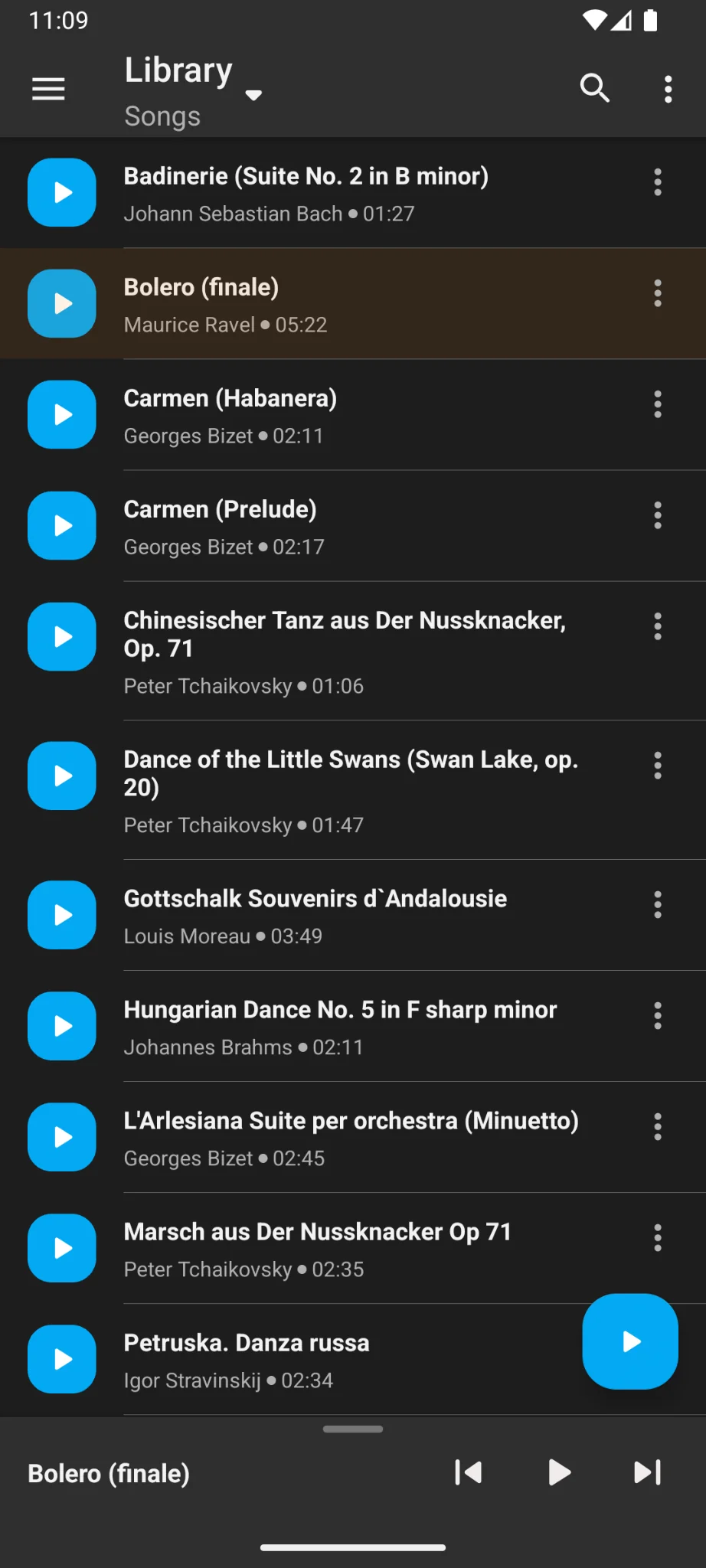 Скриншот Simple Music Player 3