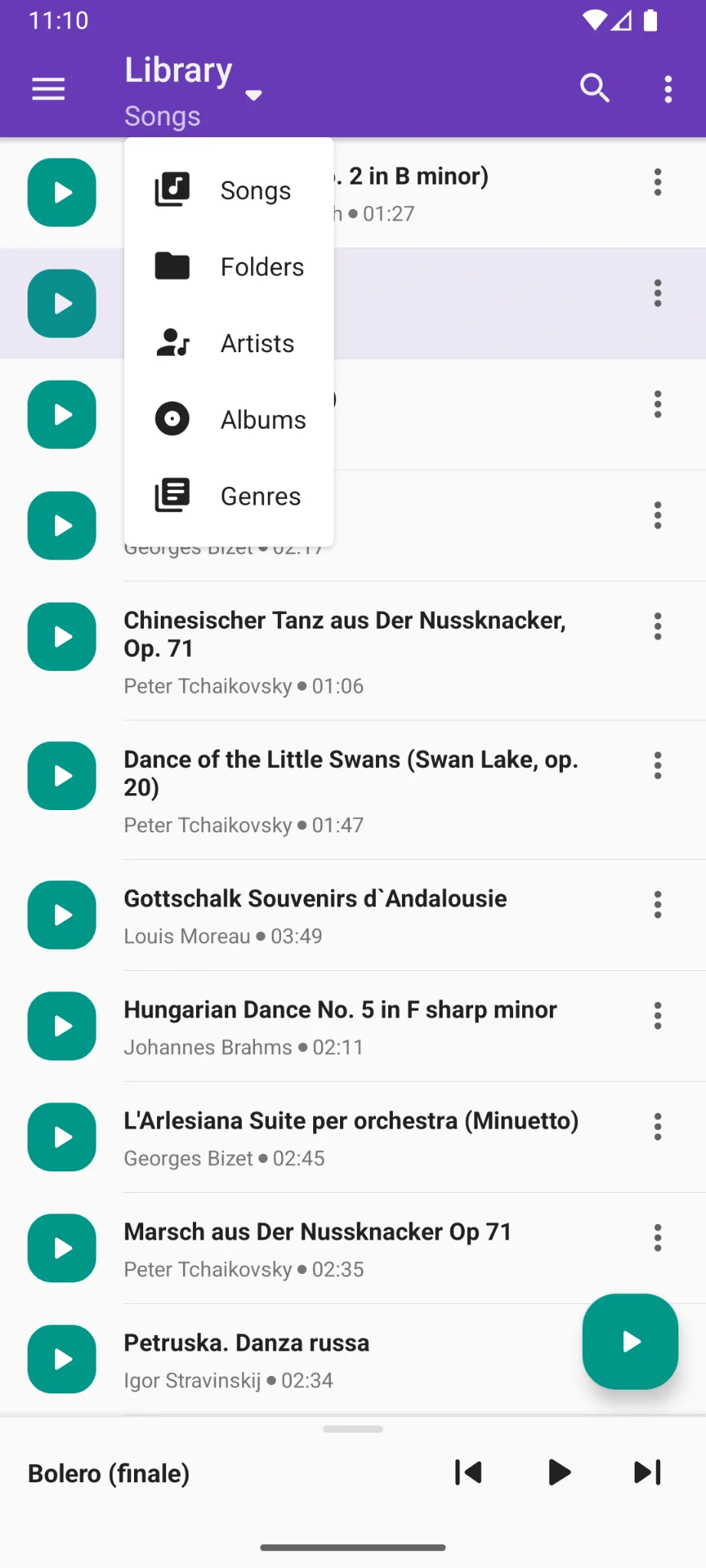 Скриншот Simple Music Player 6