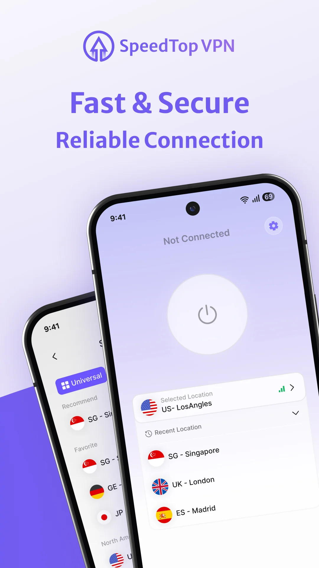 Tangkapan layar SpeedTop VPN: Fast & Secure 1