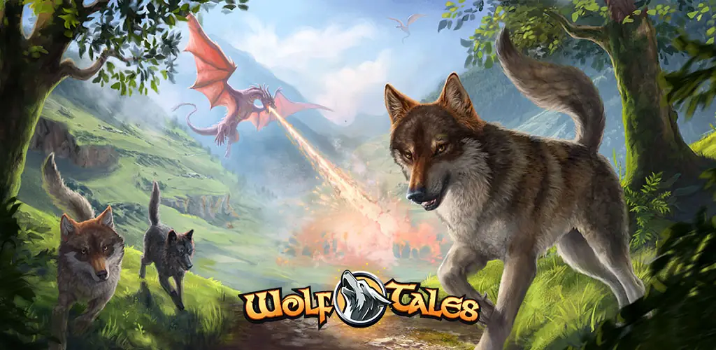 Wolf Tales - Wild Animal Sim game cover art for Android
