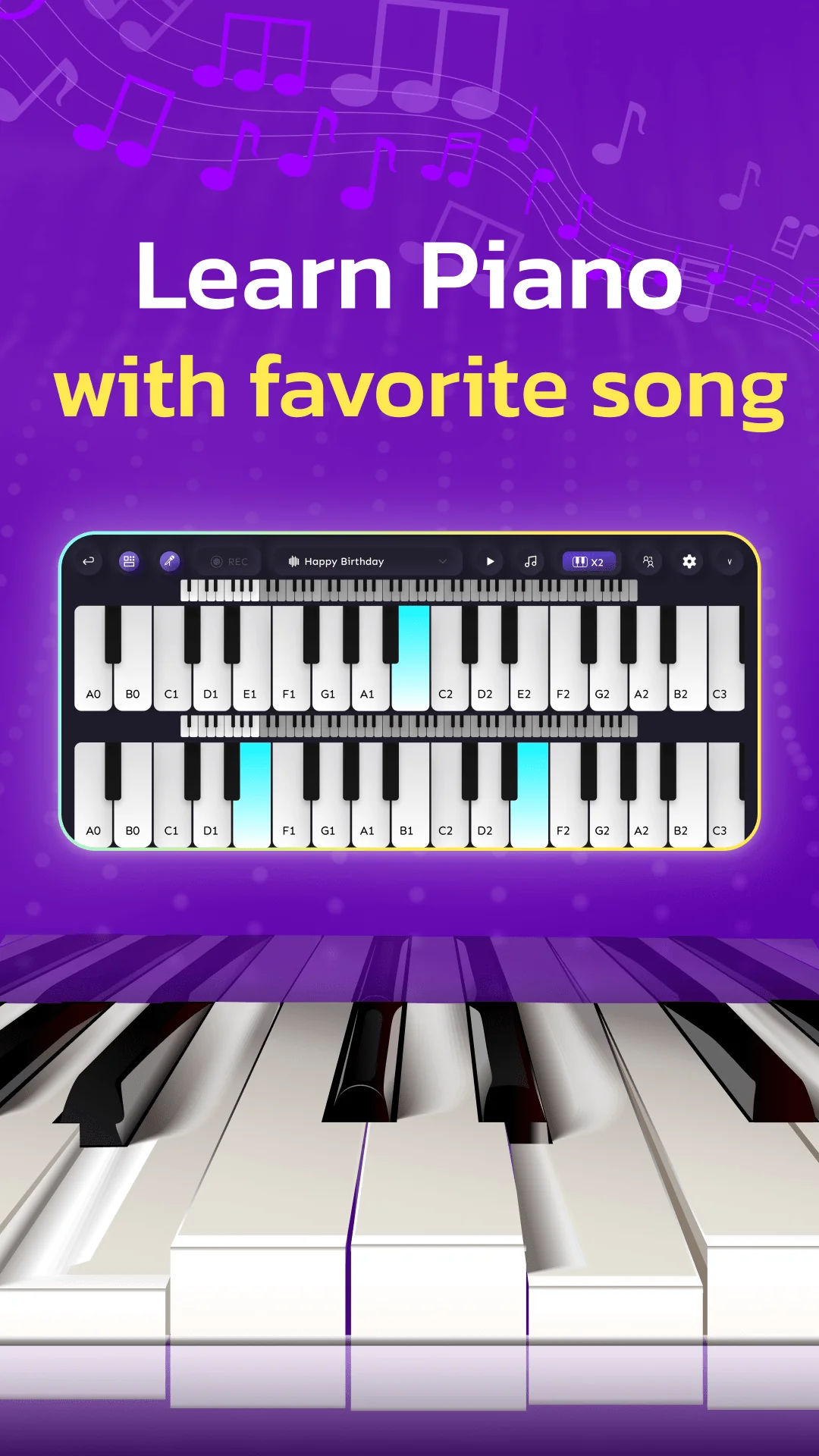 Snímek obrazovky AI Piano Magic Keyboard 1