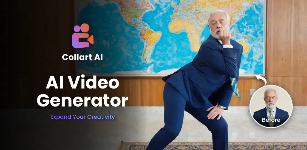 एआई वीडियो जनरेटर: Collart AI अनुप्रयोग Android के लिए कवर आर्ट