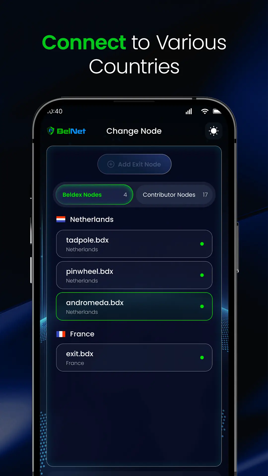 Скриншот BelNet: A decentralized VPN 3