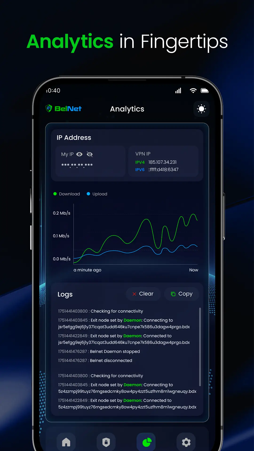 Скриншот BelNet: A decentralized VPN 4