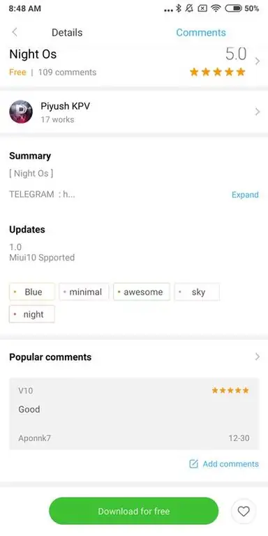 Captura de pantalla Xiaomi Themes 7