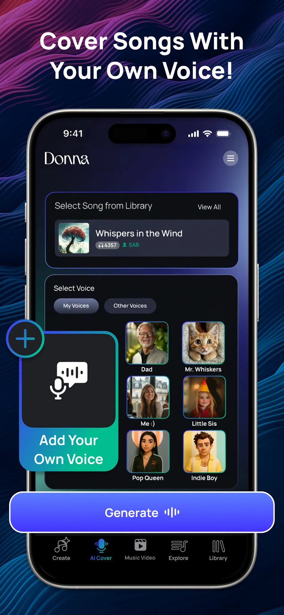 Скриншот Donna AI Song & Music Maker 3