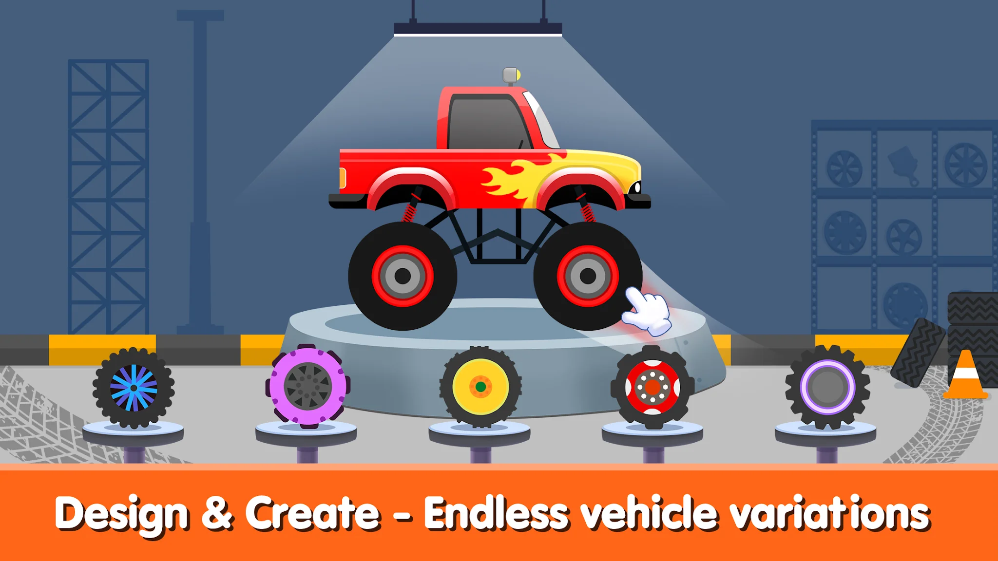 Скриншот Kids Monster Truck Games 2+ 1