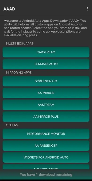 Ekran Görüntüsü Android Auto Apps Downloader 1