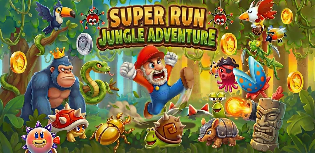 Super Run: Jungle Adventure खेल Android के लिए कवर आर्ट