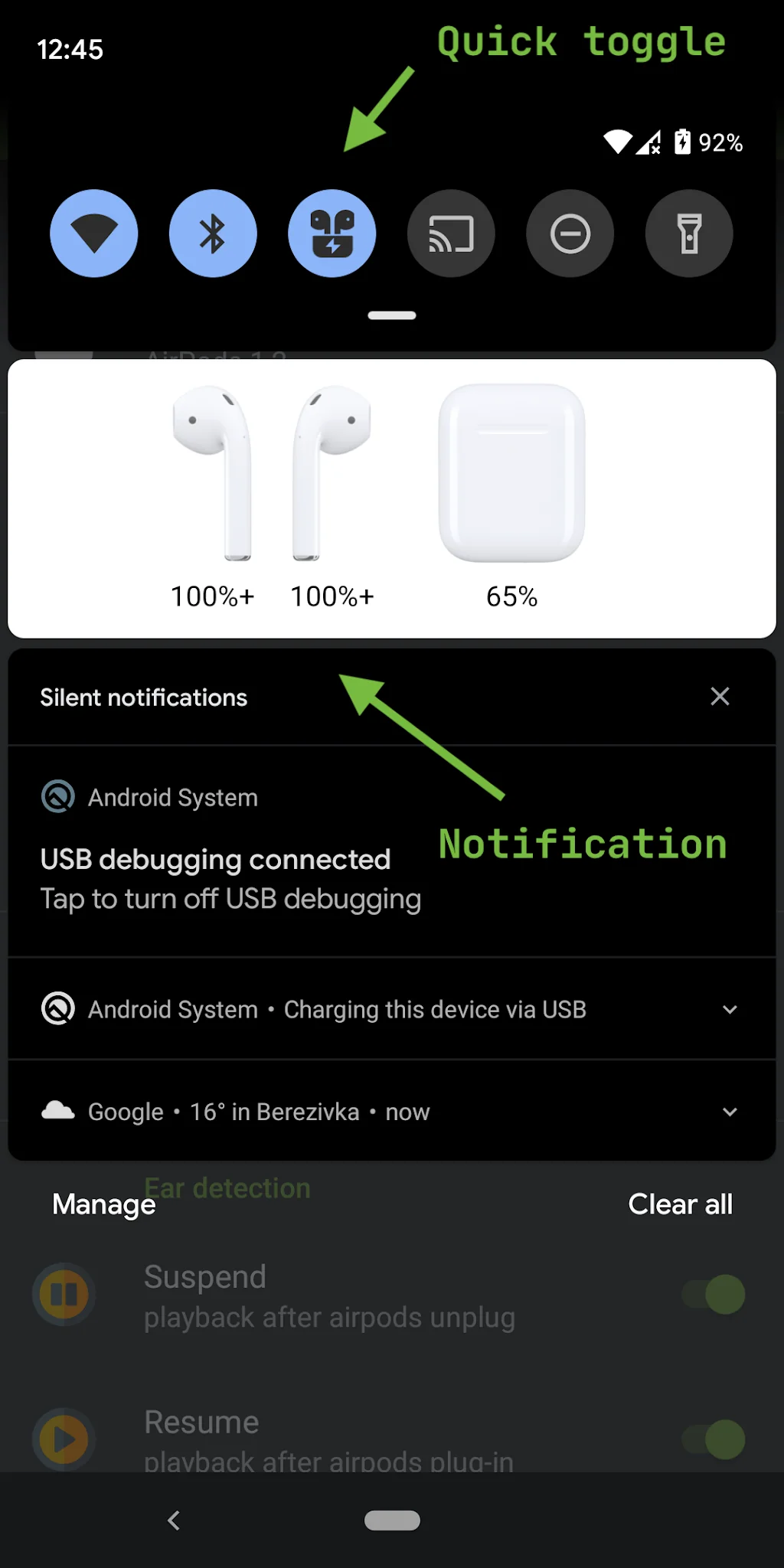 截图 AndroPods - Airpods on Android 5