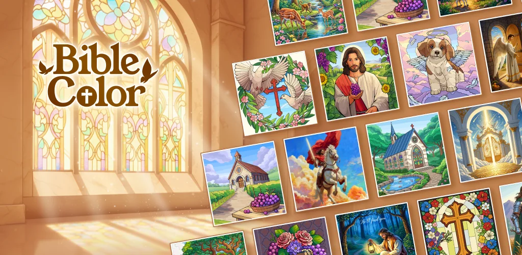 Bible Coloring Paint By Number لعبة غلاف فني للأندرويد