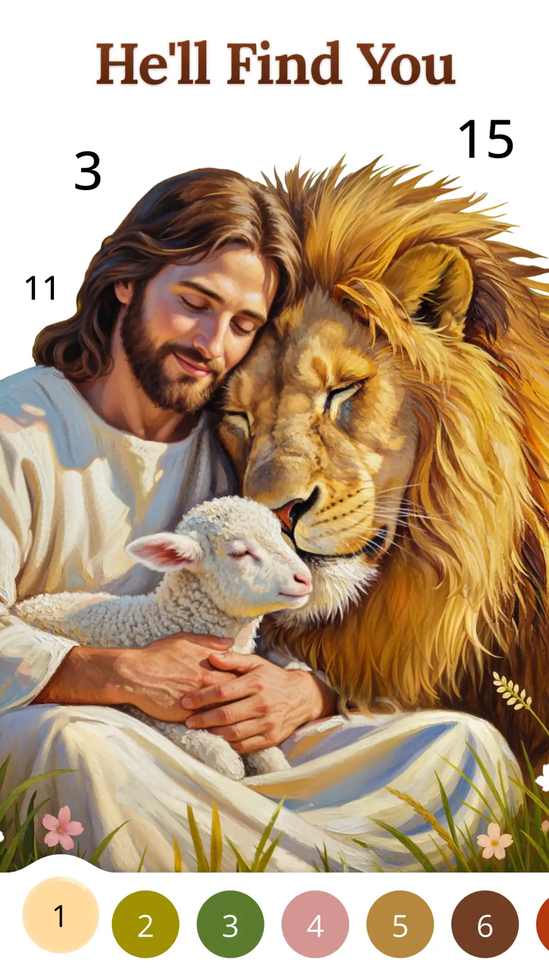 لقطة شاشة Bible Coloring Paint By Number %د