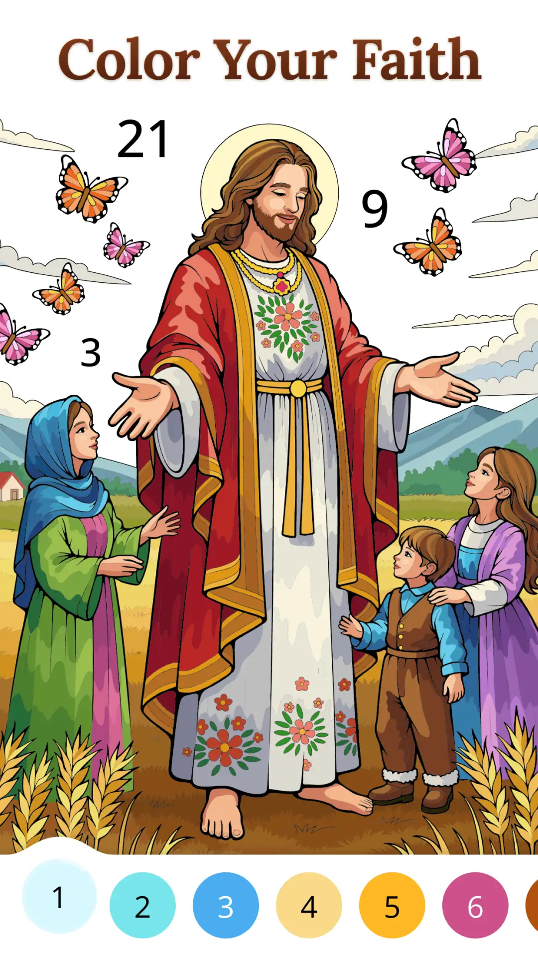 لقطة شاشة Bible Coloring Paint By Number %د