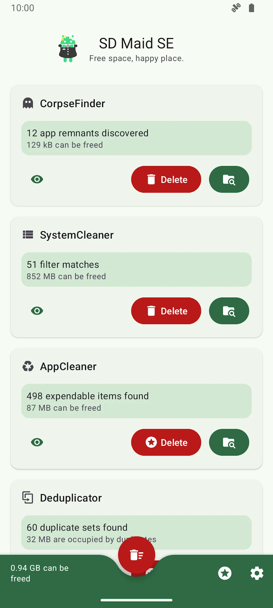 Скриншот SD Maid 2/SE - очистка системы 1