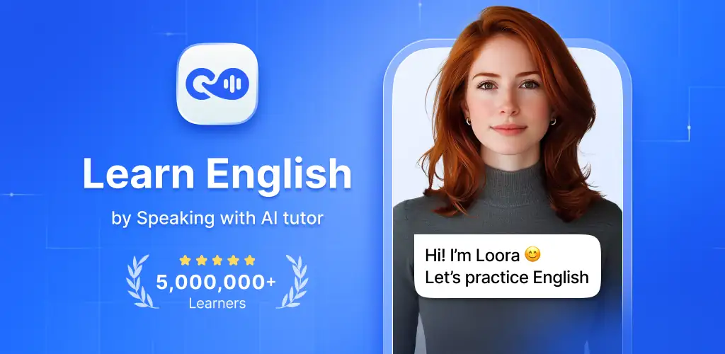 Speak English with Loora AI приложение обложка для Android
