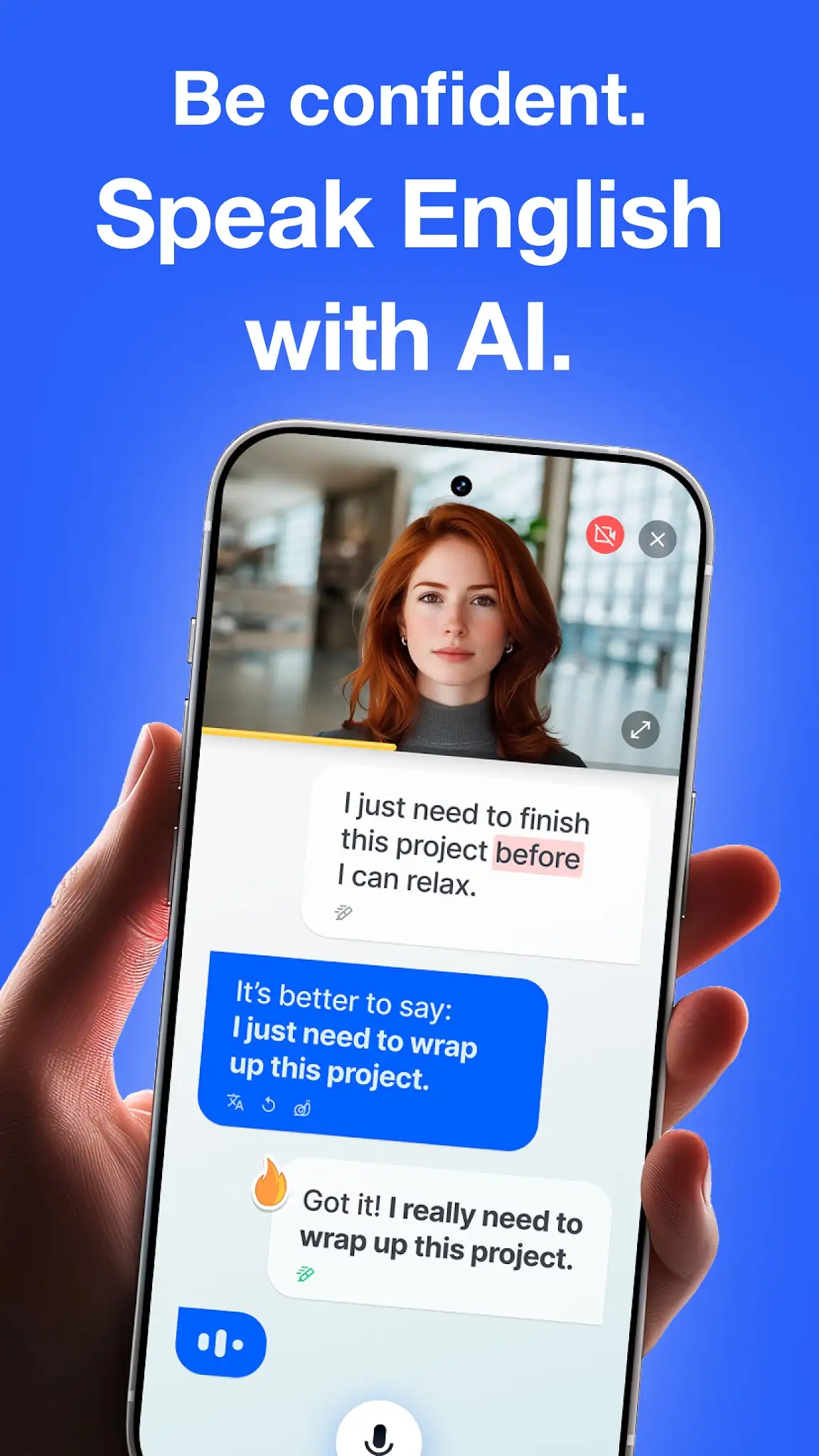 Скриншот Speak English with Loora AI 1