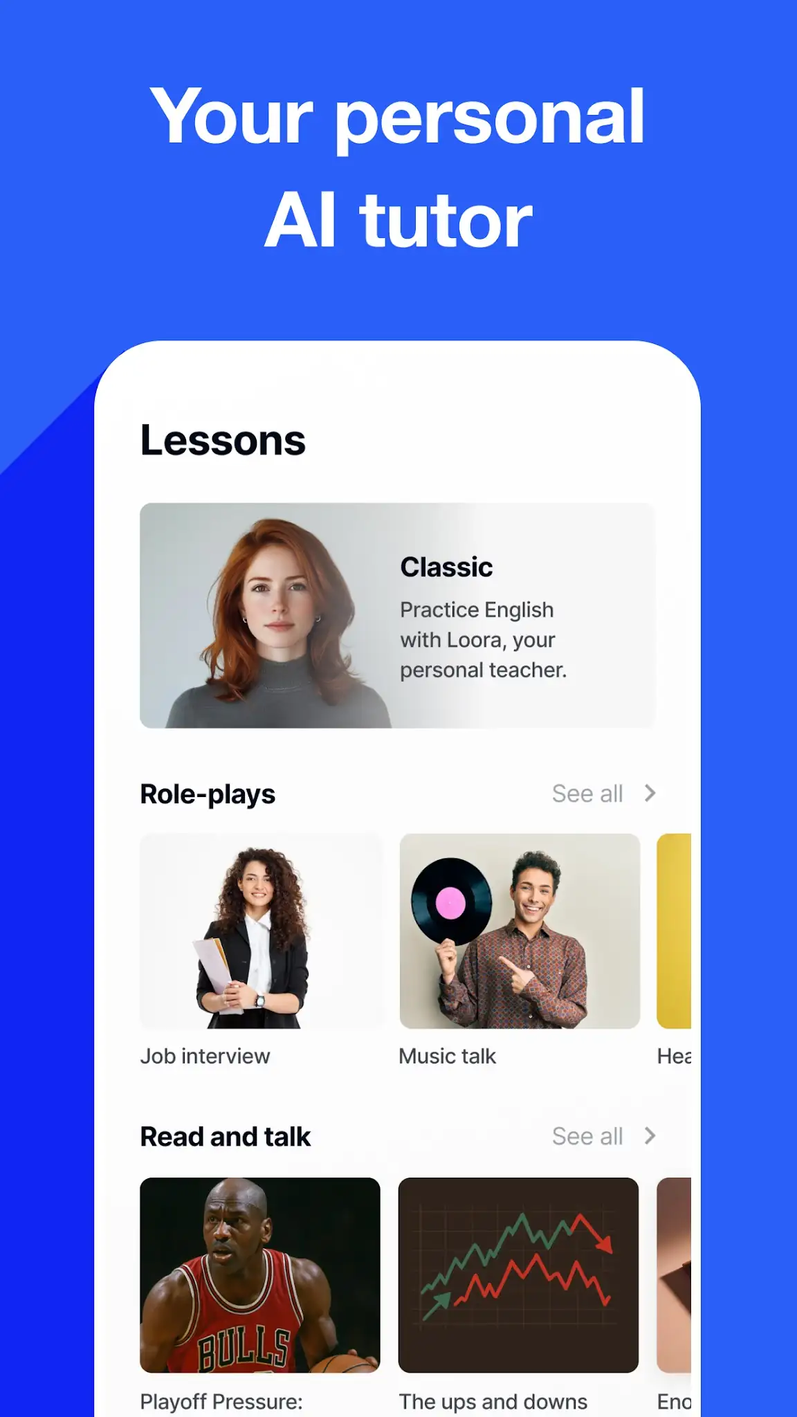 Скриншот Speak English with Loora AI 2