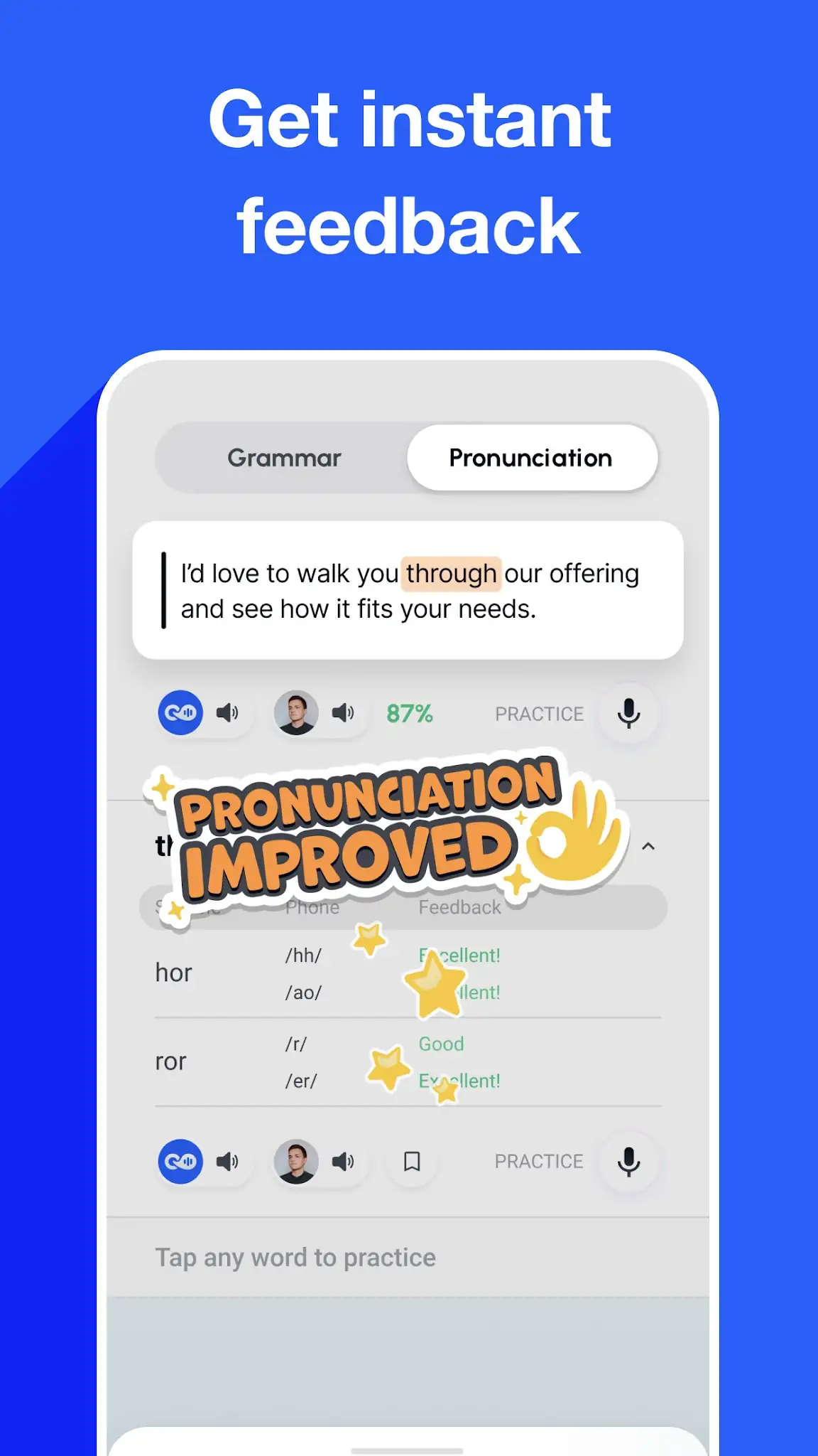 Скриншот Speak English with Loora AI 3