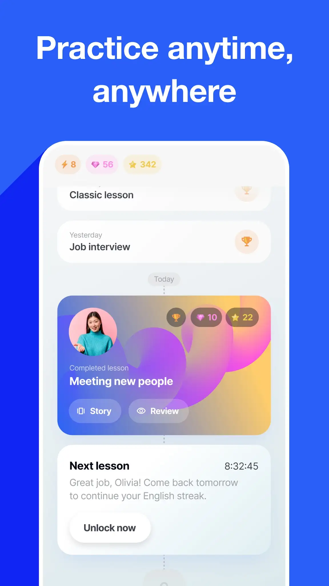 Скриншот Speak English with Loora AI 4