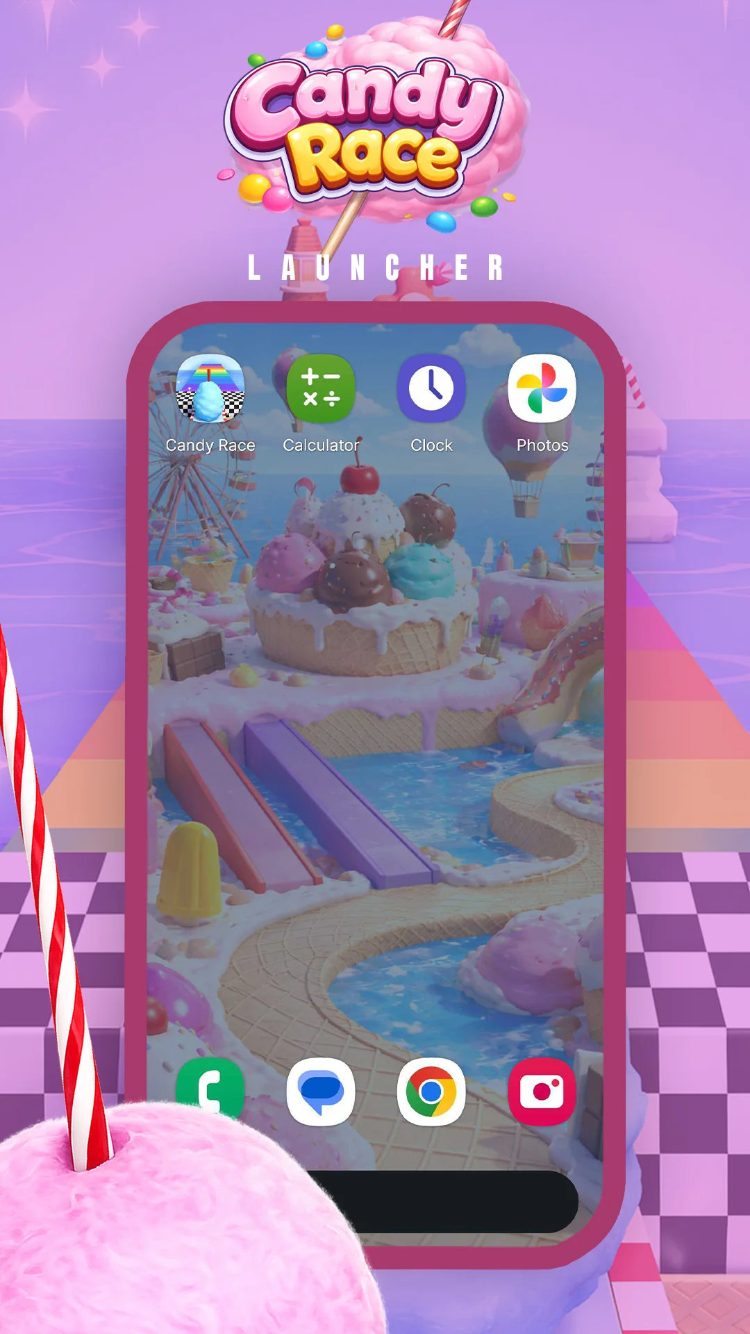 لقطة شاشة Candy Race Launcher %د