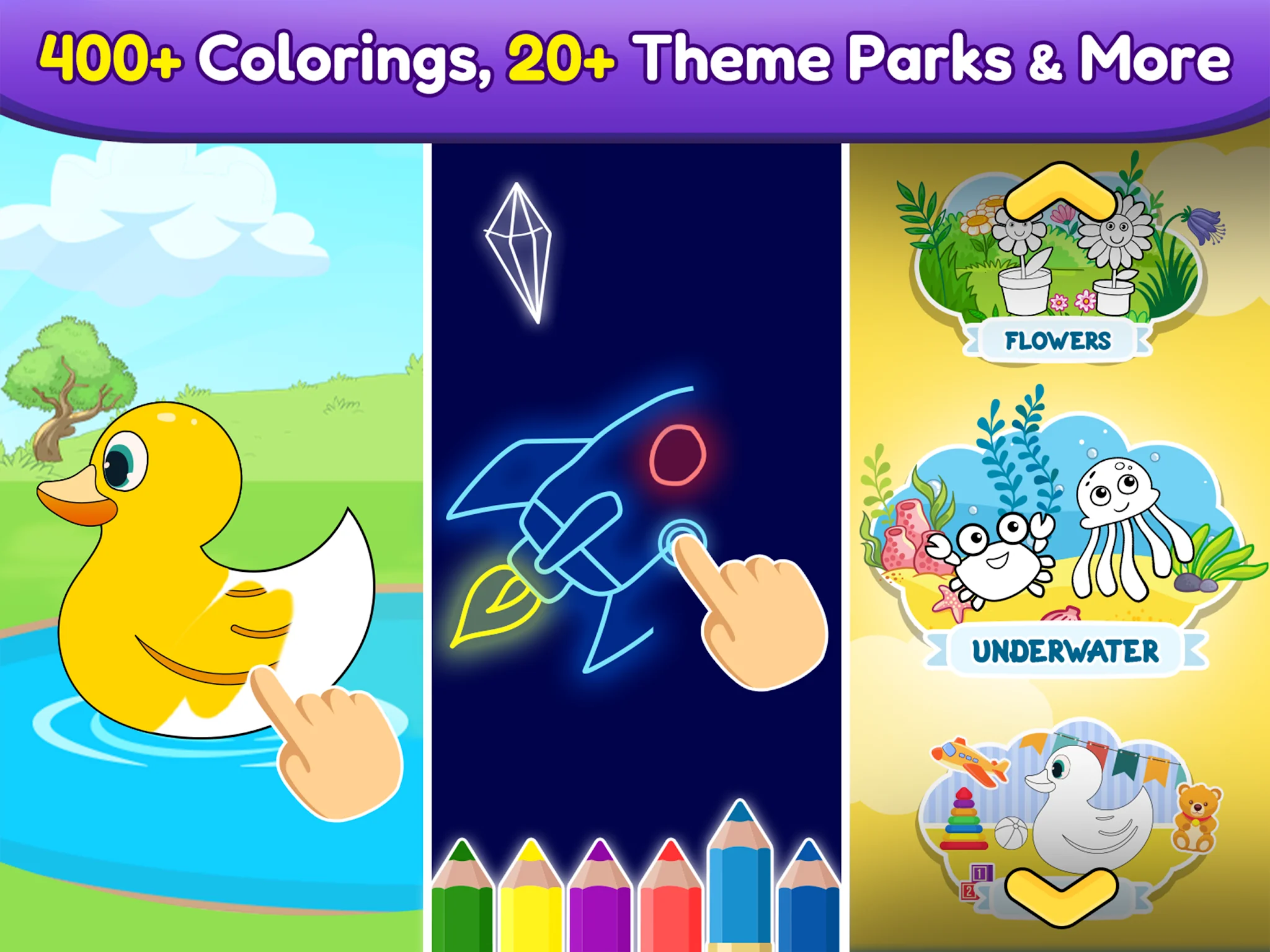لقطة شاشة Coloring games for kids: 2-5 y %د