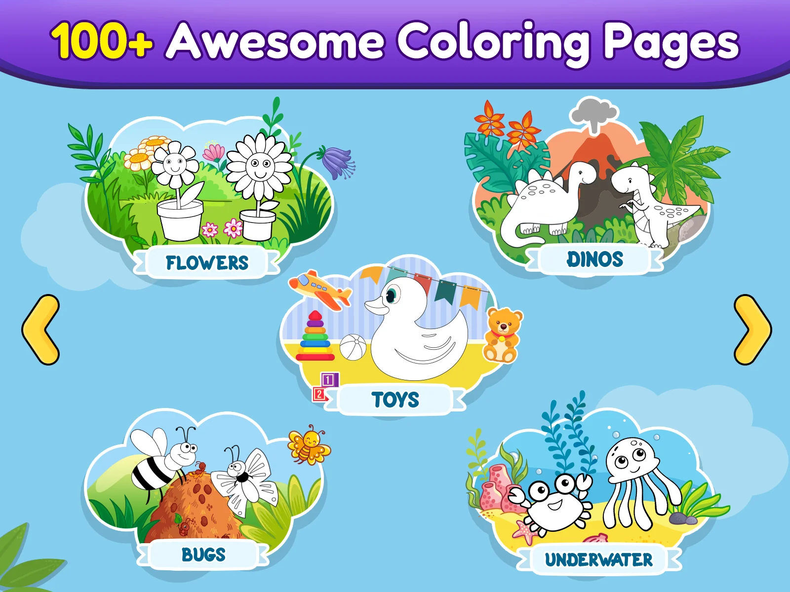 لقطة شاشة Coloring games for kids: 2-5 y %د