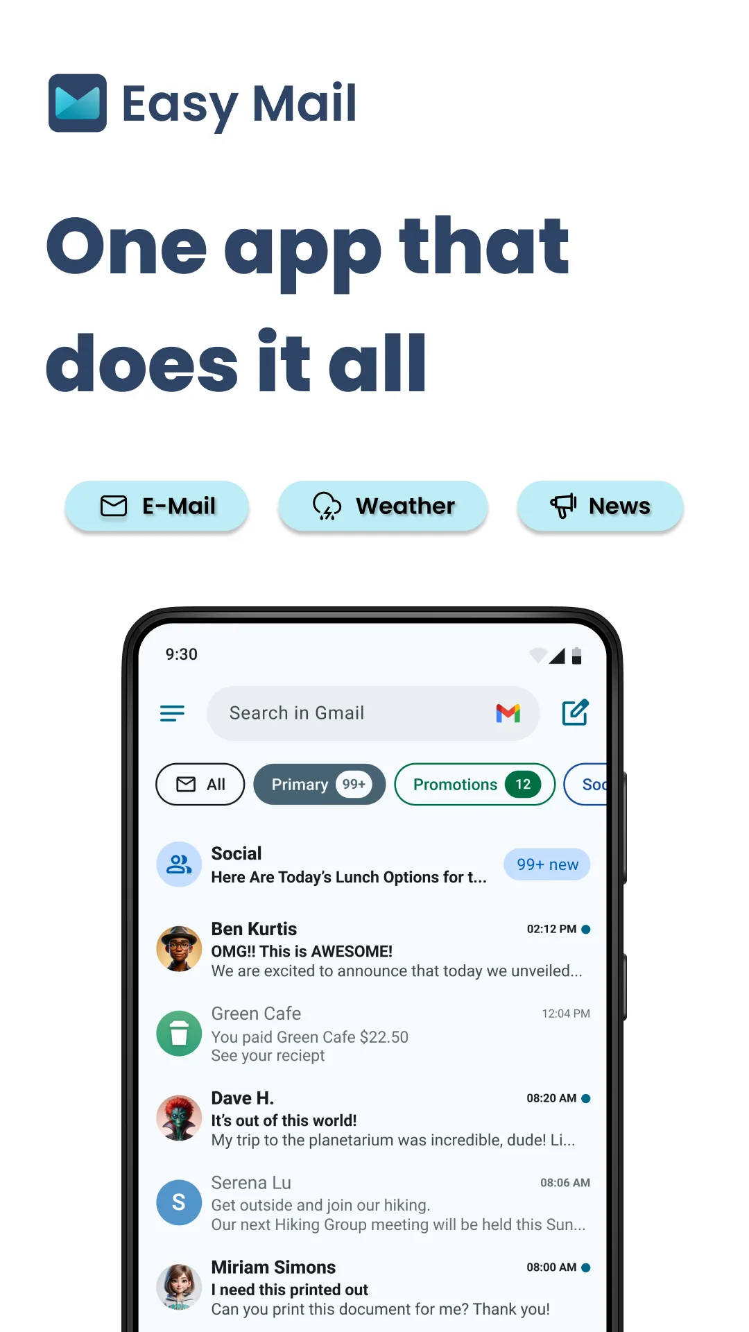 Скриншот Easy Mail - Email Launcher 1