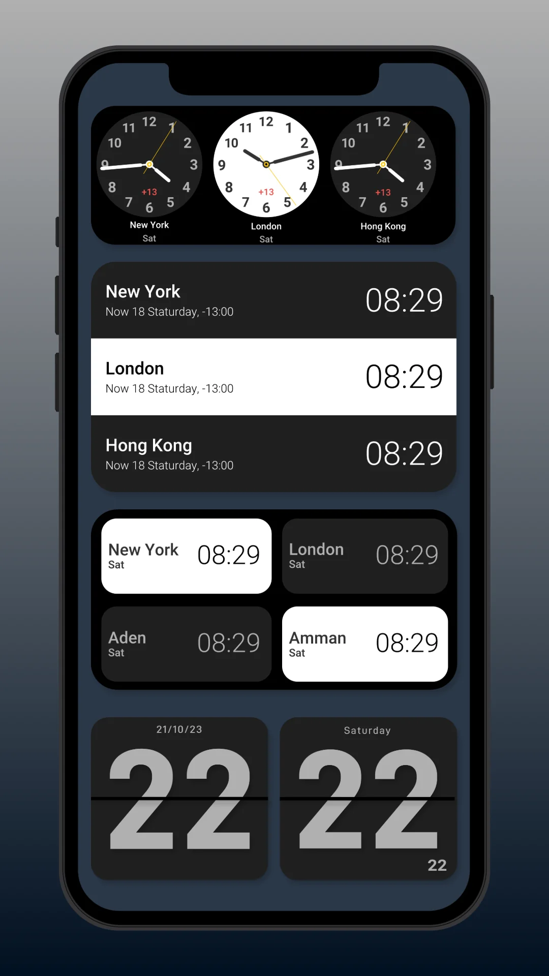 Screenshot Flip Clock: World Clock 7
