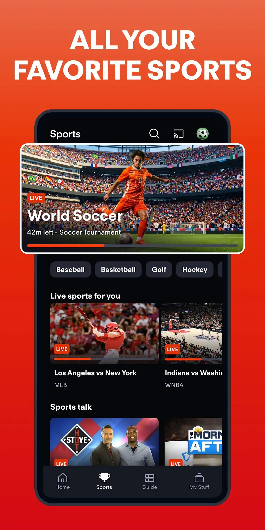 Скриншот Fubo: Watch Live TV & Sports 4
