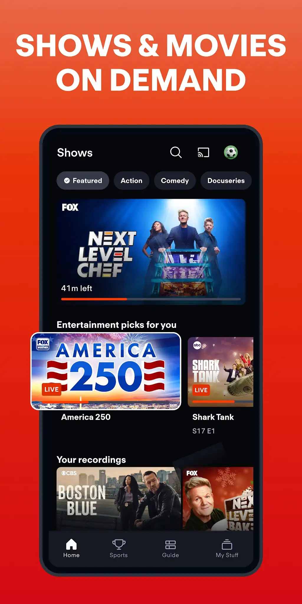 Скриншот Fubo: Watch Live TV & Sports 6