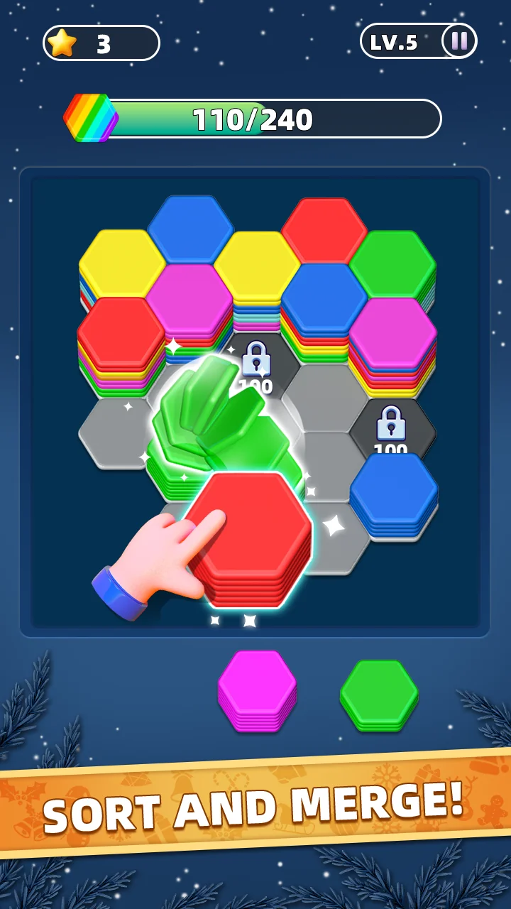 لقطة شاشة Hexa Master 3D - Color Sort %د