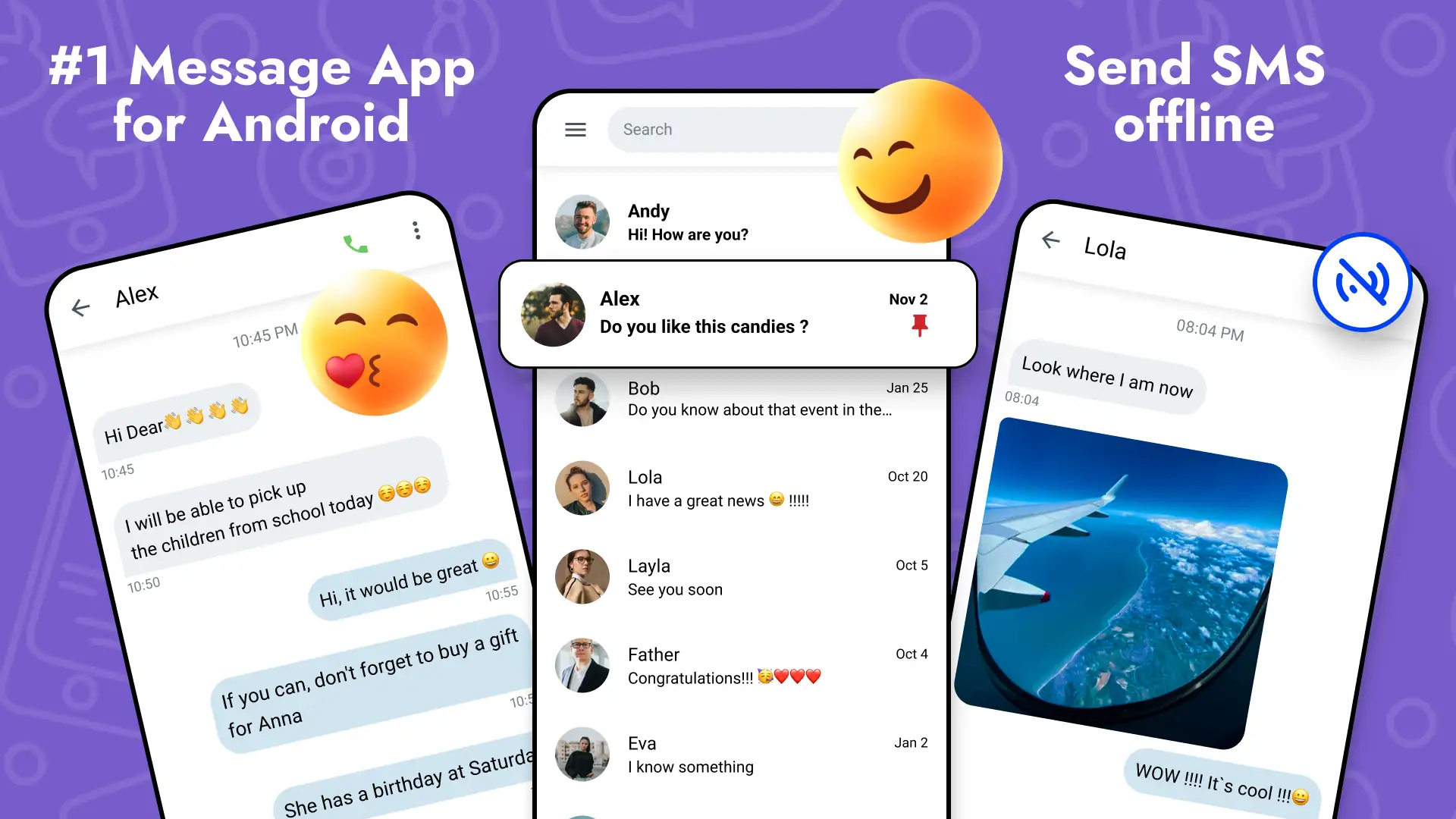 Ekran Görüntüsü SMS Mesajlar - Metin Mesajları 1