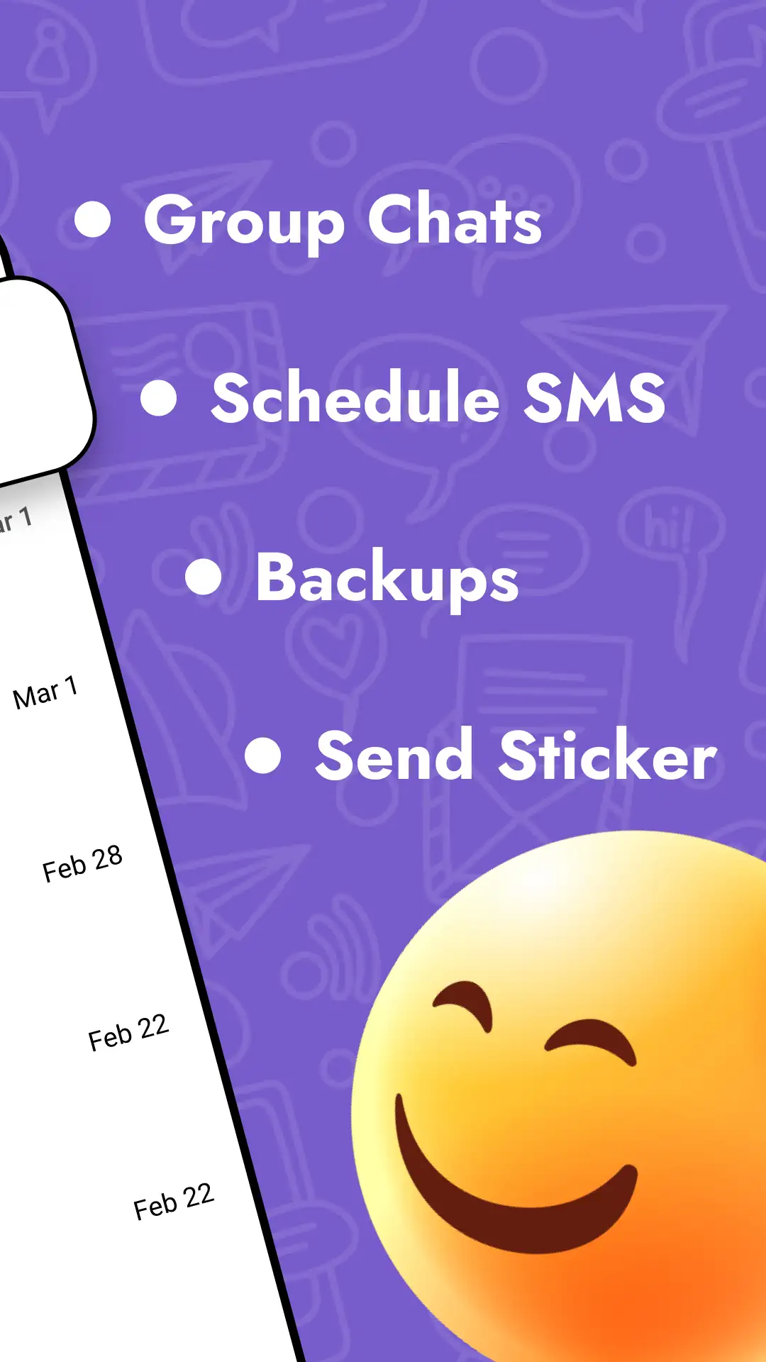 Ekran Görüntüsü SMS Mesajlar - Metin Mesajları 4