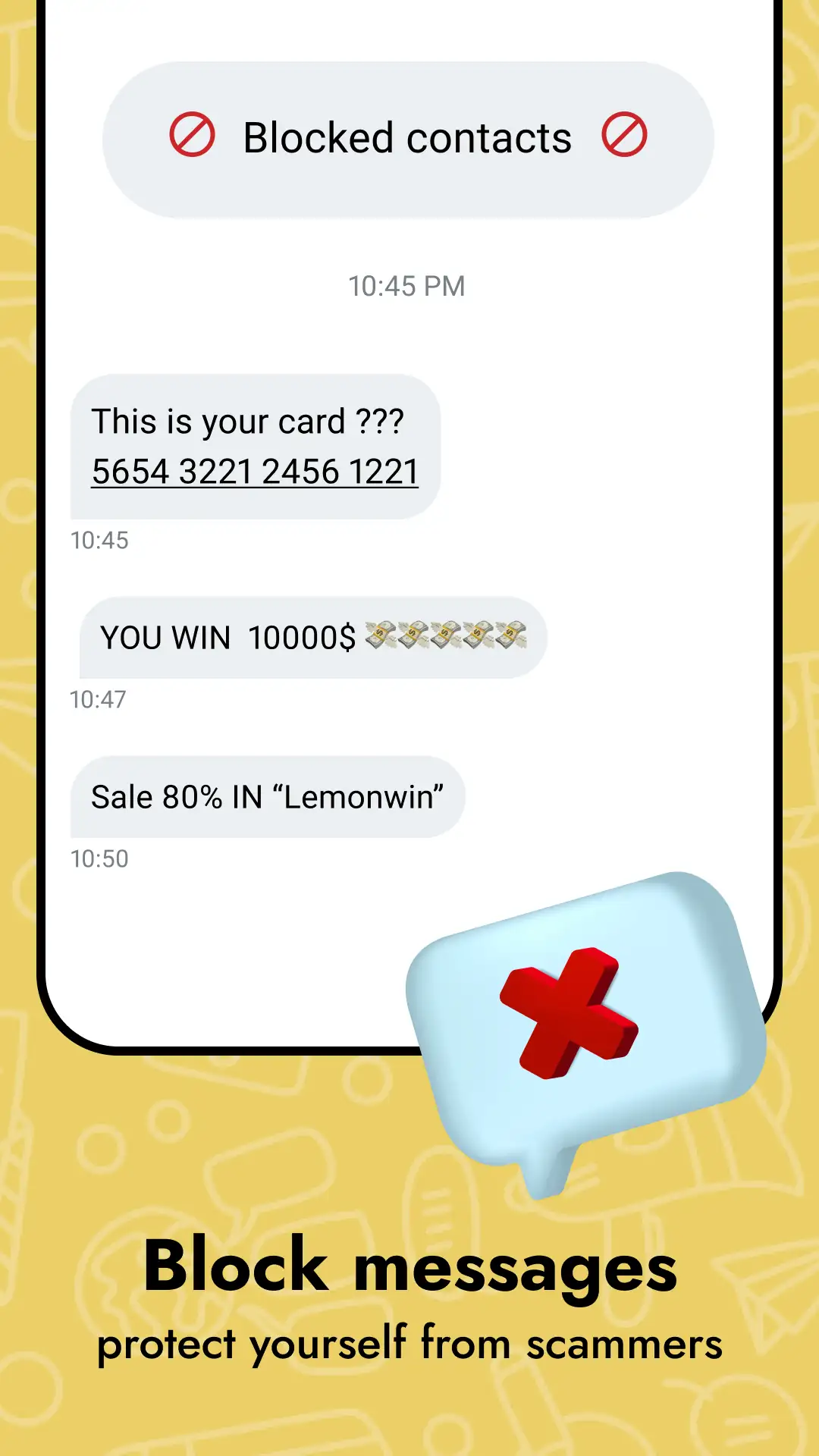 Ekran Görüntüsü SMS Mesajlar - Metin Mesajları 7